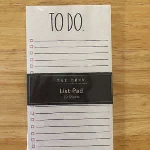 Rae Dunn To-Do list